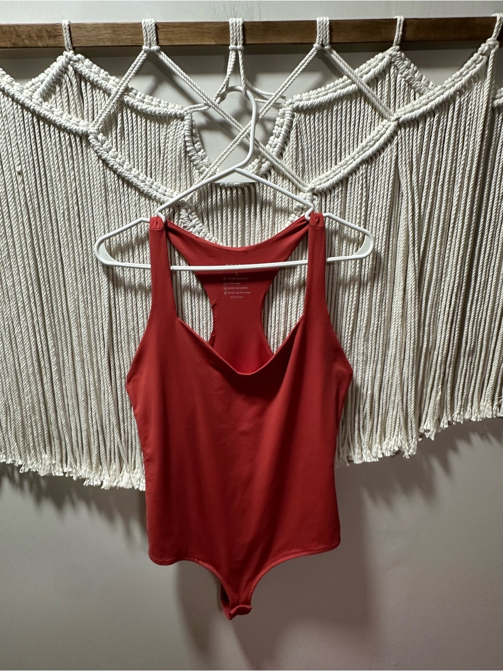 Amazon Red Racerback Tank Bodysuit - Deep Red - Picture 2 of 3